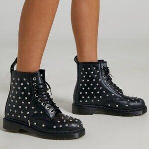 Dr. Martens 1460 Stud Wanama Leather Lace Up Boots